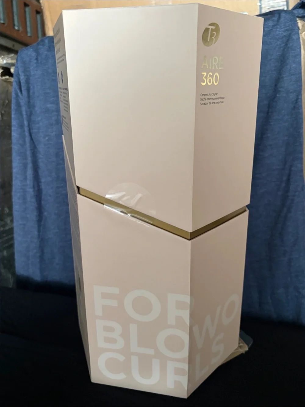 T3 Aire 360 Ceramic Air Styler - Blush Pink & Gold Accents